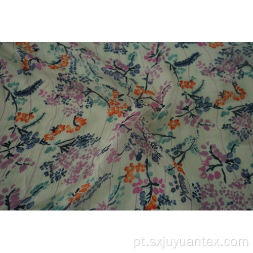 Tecido Estampado Fino Flowing 50D Georgette Viscose